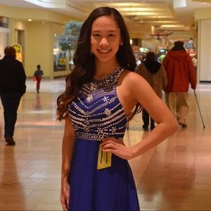 royal blue prom/pageant dress